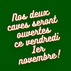 💥INFO OUVERTURE💥

Nos deux caves de Lyon 1 et Lyon 2 sont ouvertes ce vendredi 1er novembre !

Un très bon week-end à toutes et tous !